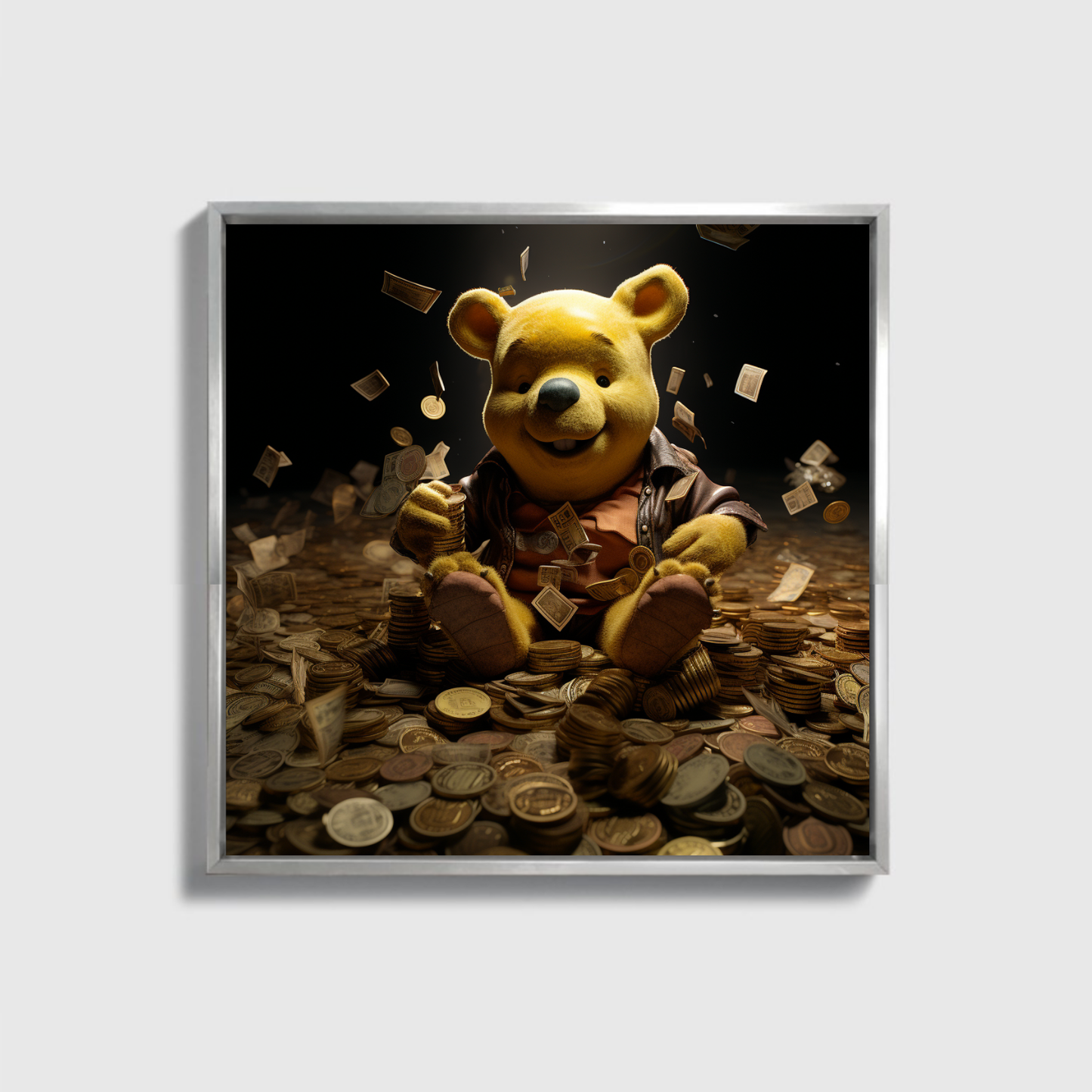 Winnie The Poo With Coins