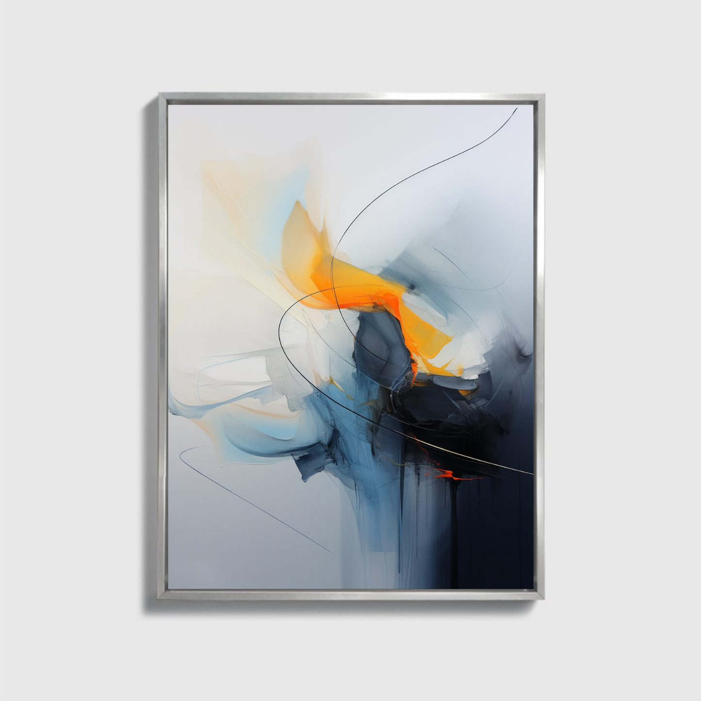 Abstract Painting Blue And Yellow