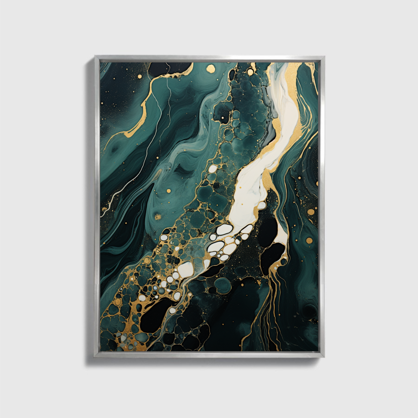Oil Painting Green And Gold