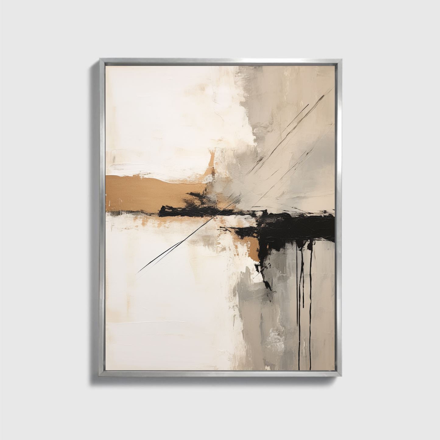 Abstract Painting Gray And Brown