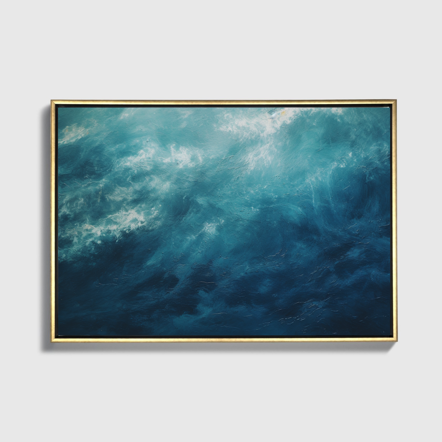 Painting With Swirls of Blue And White