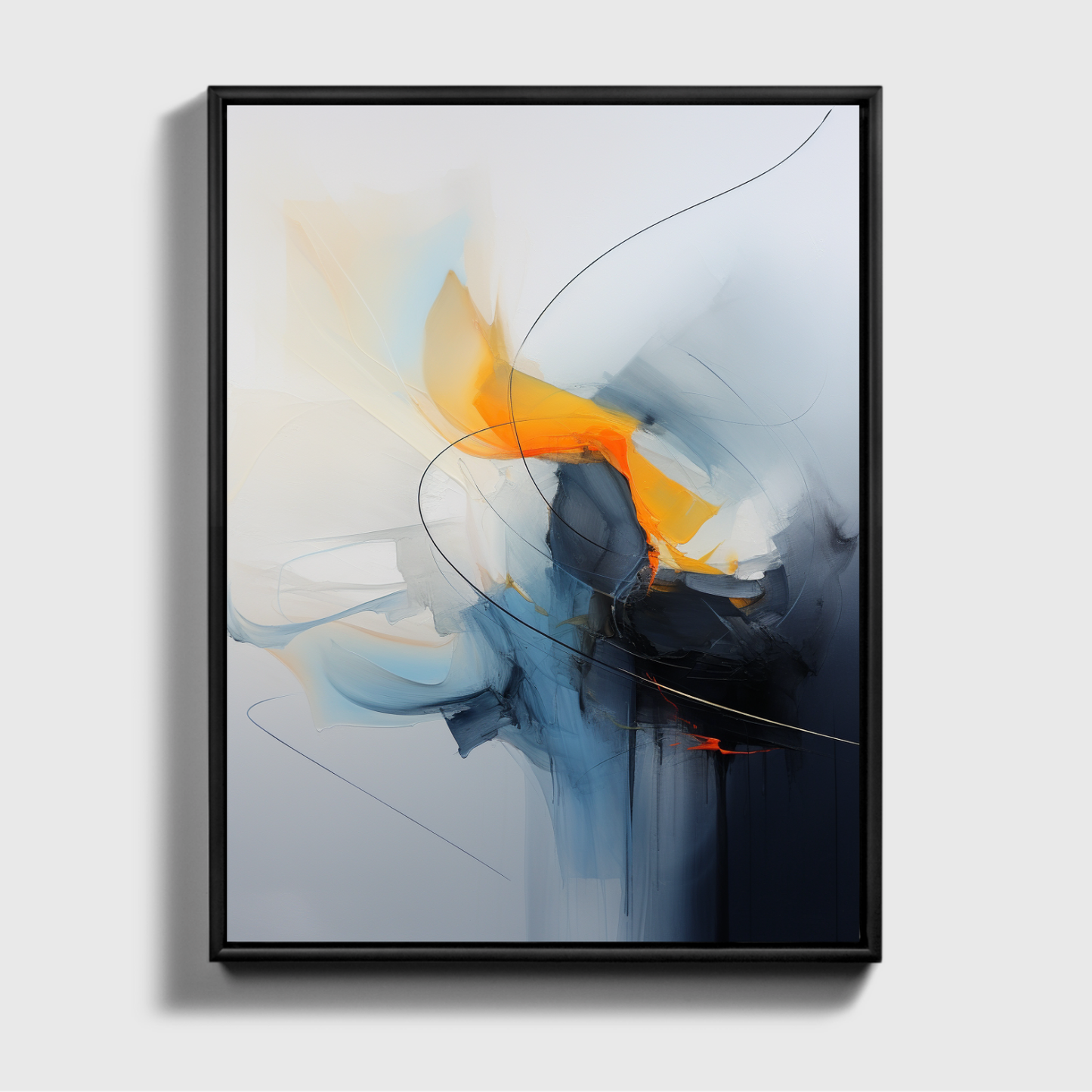 Abstract Painting Blue And Yellow