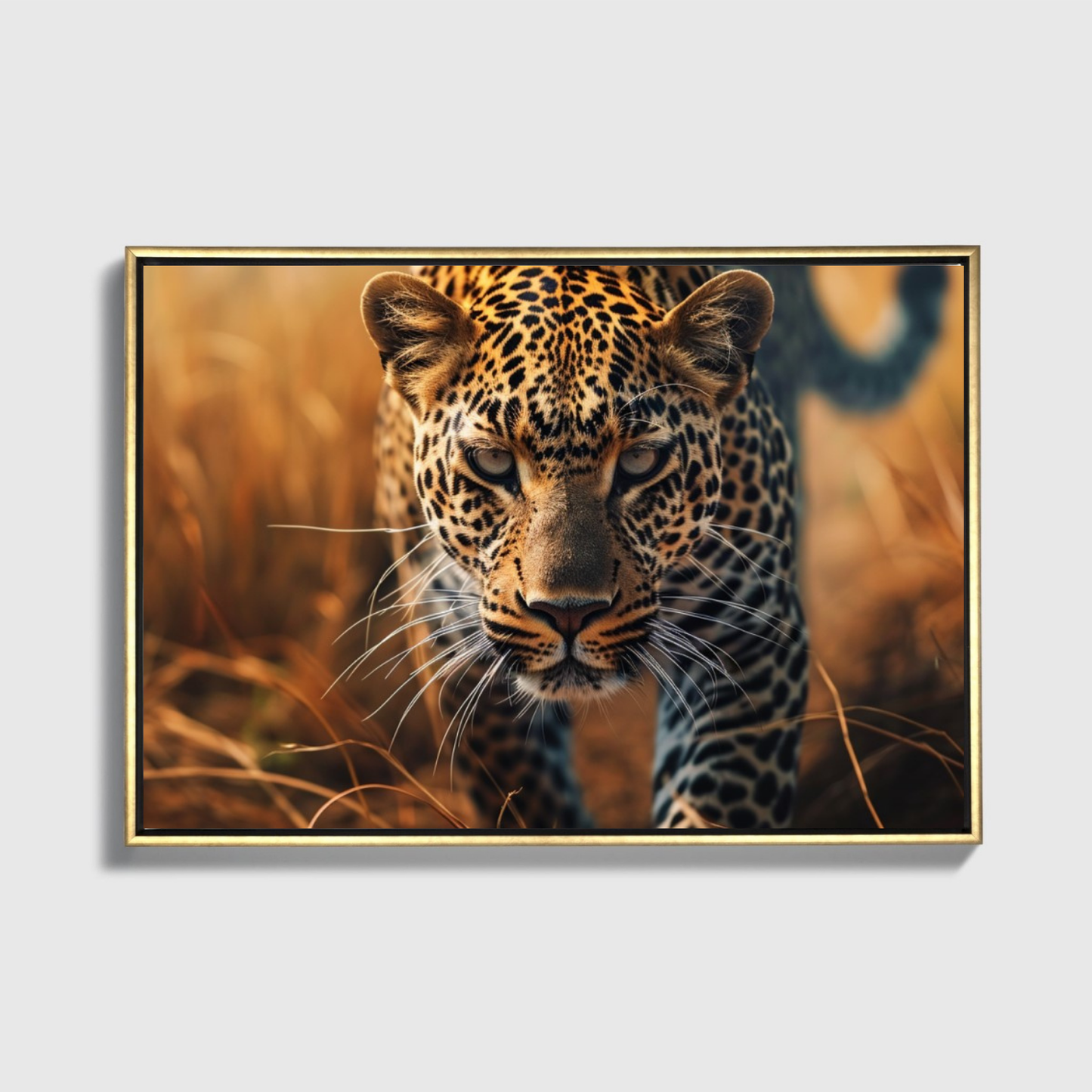 Leopard Prowling In Savannah