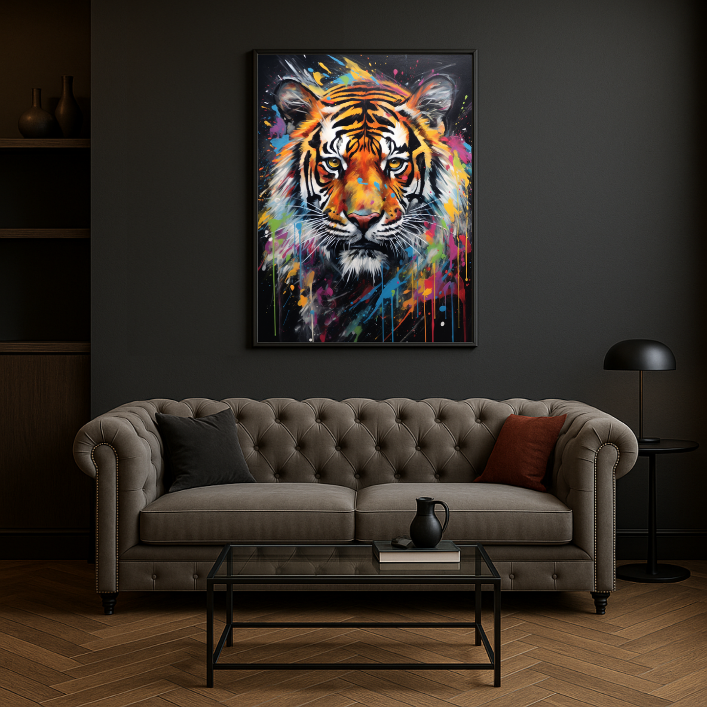 Painting Colorful Tiger