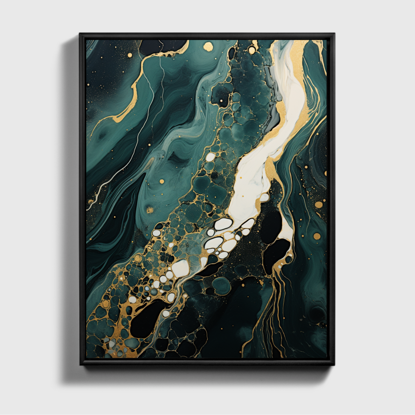 Oil Painting Green And Gold