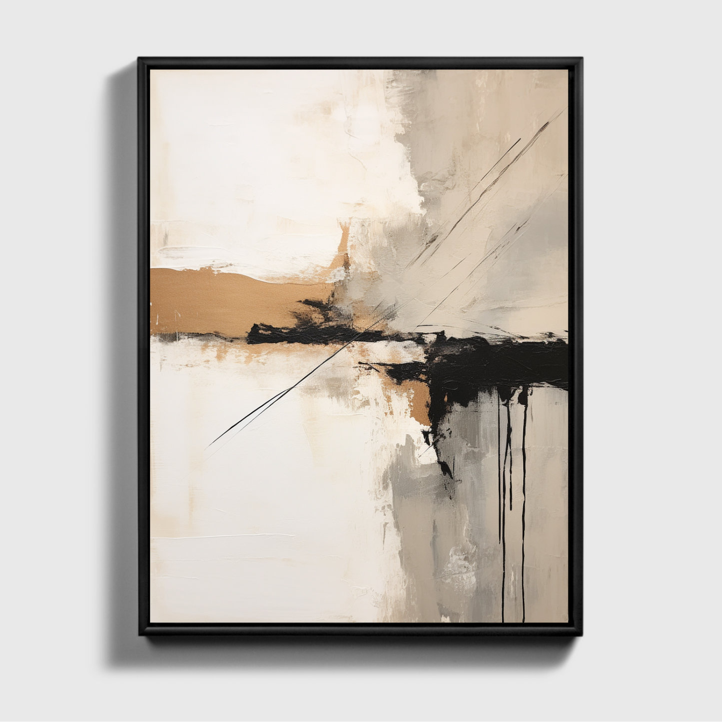 Abstract Painting Gray And Brown