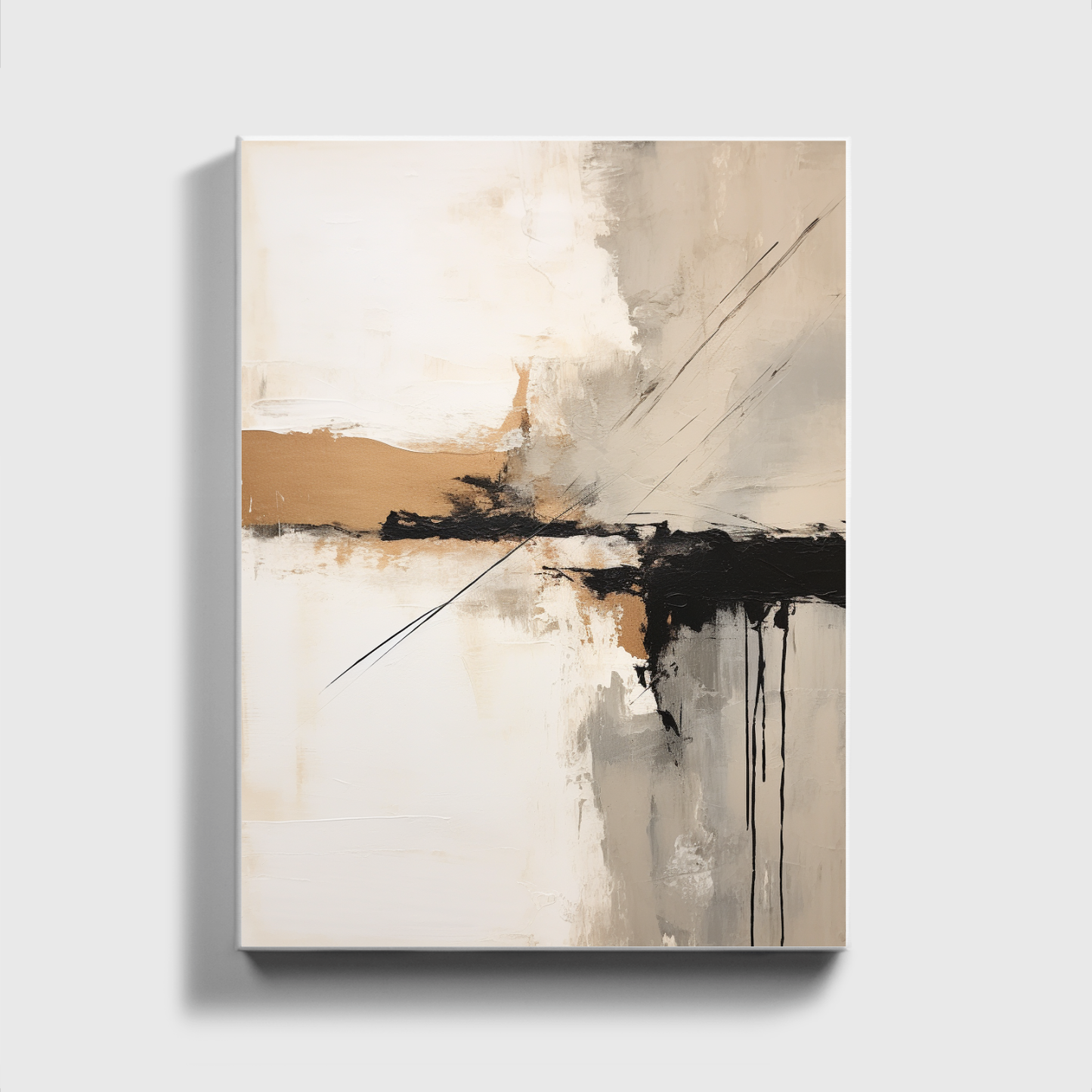 Abstract Painting Gray And Brown