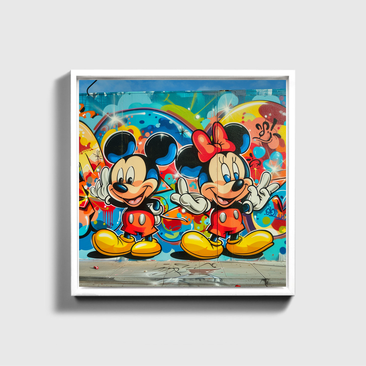 Painting of Mickey And Minnie Mouse
