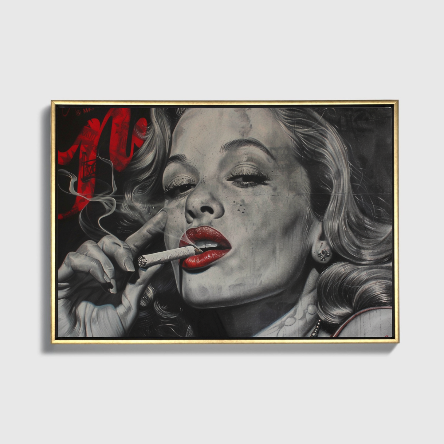 Lady Smoking a Cigare