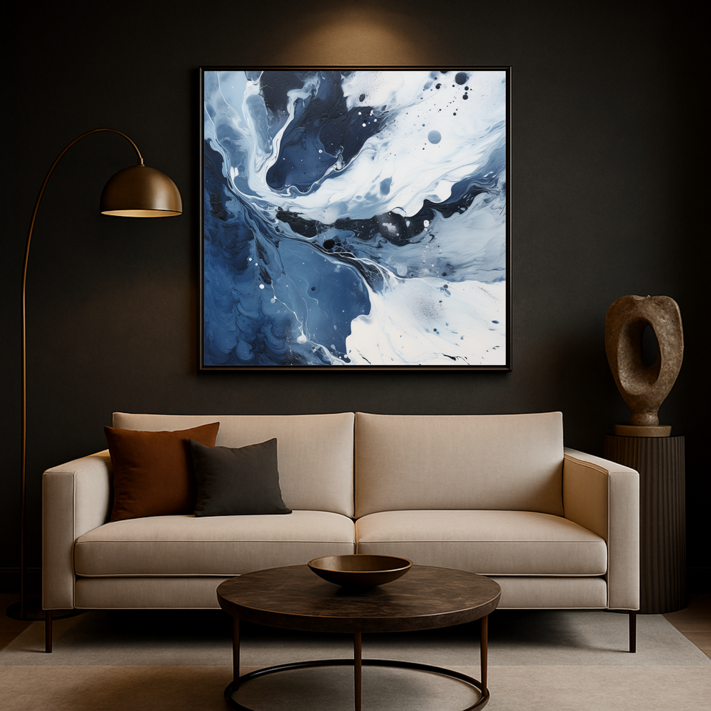 Blue And White Abstract