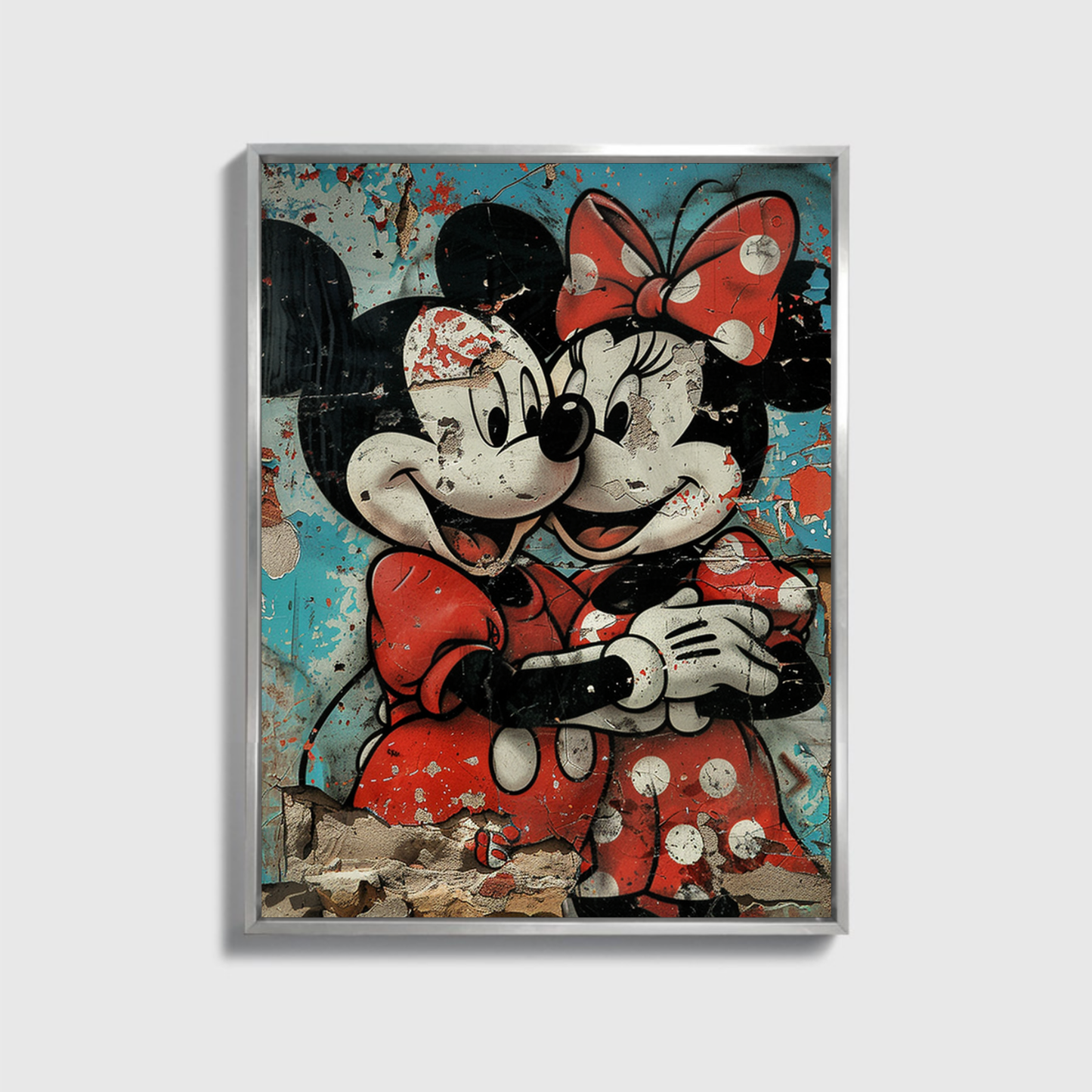 Mickey and minnie painted
