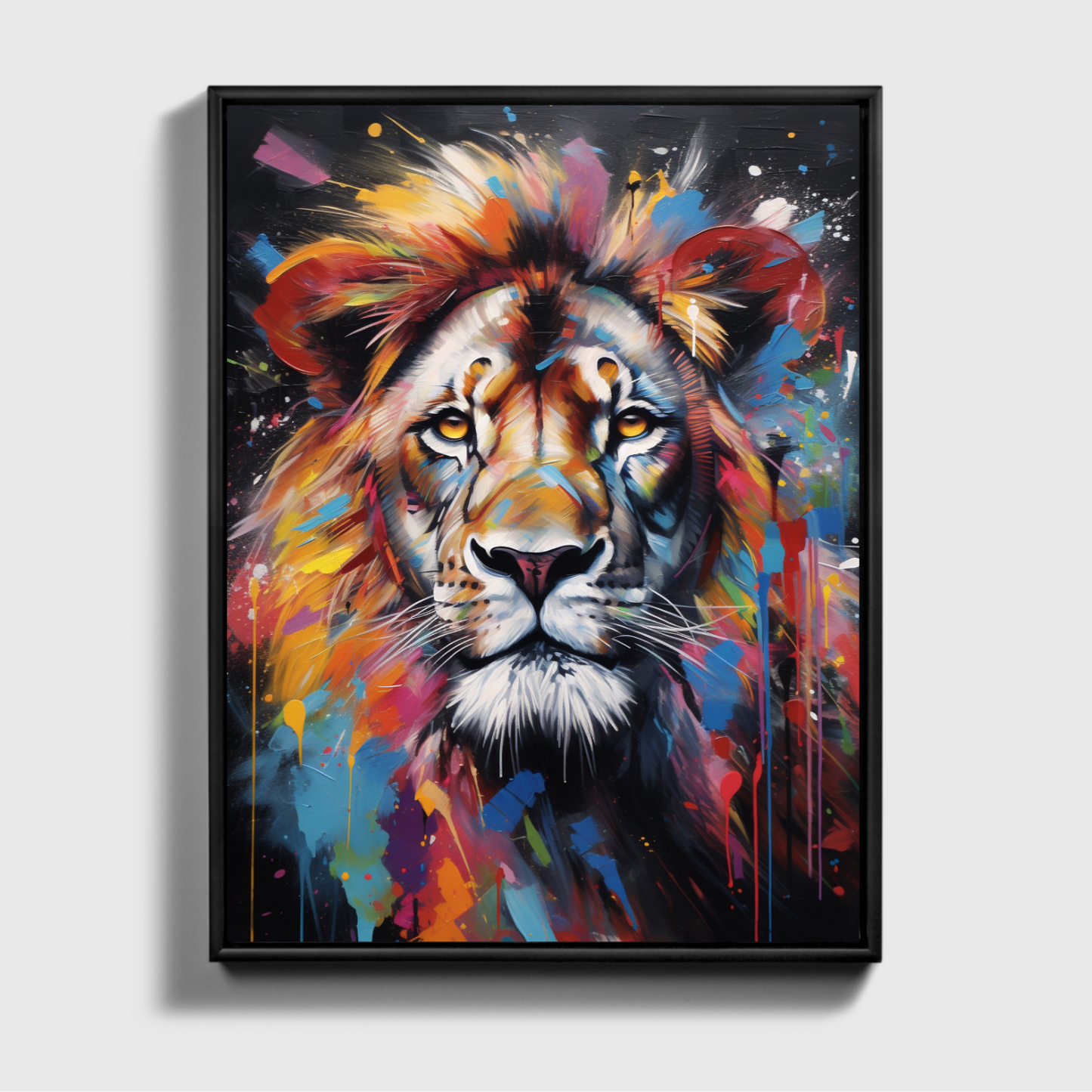 Painting Colorful Lion