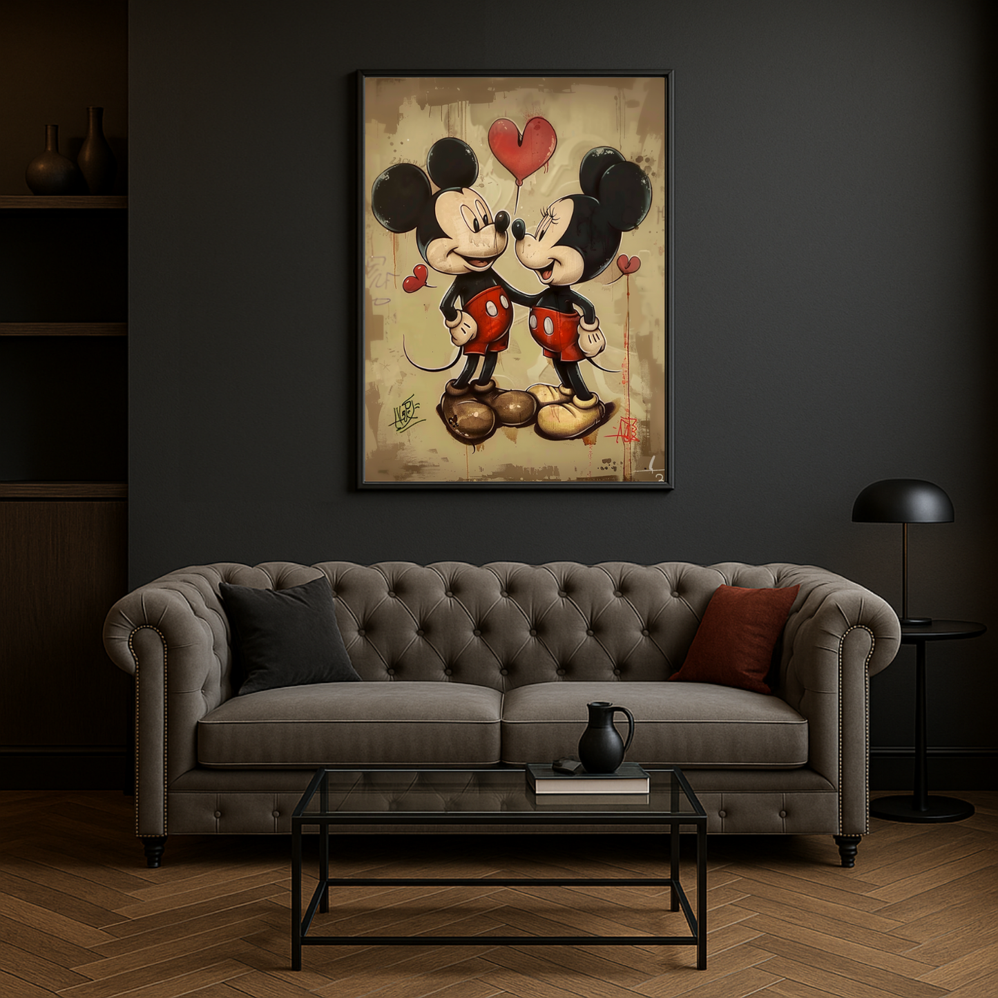 Painted mickey and Minnie Romantic