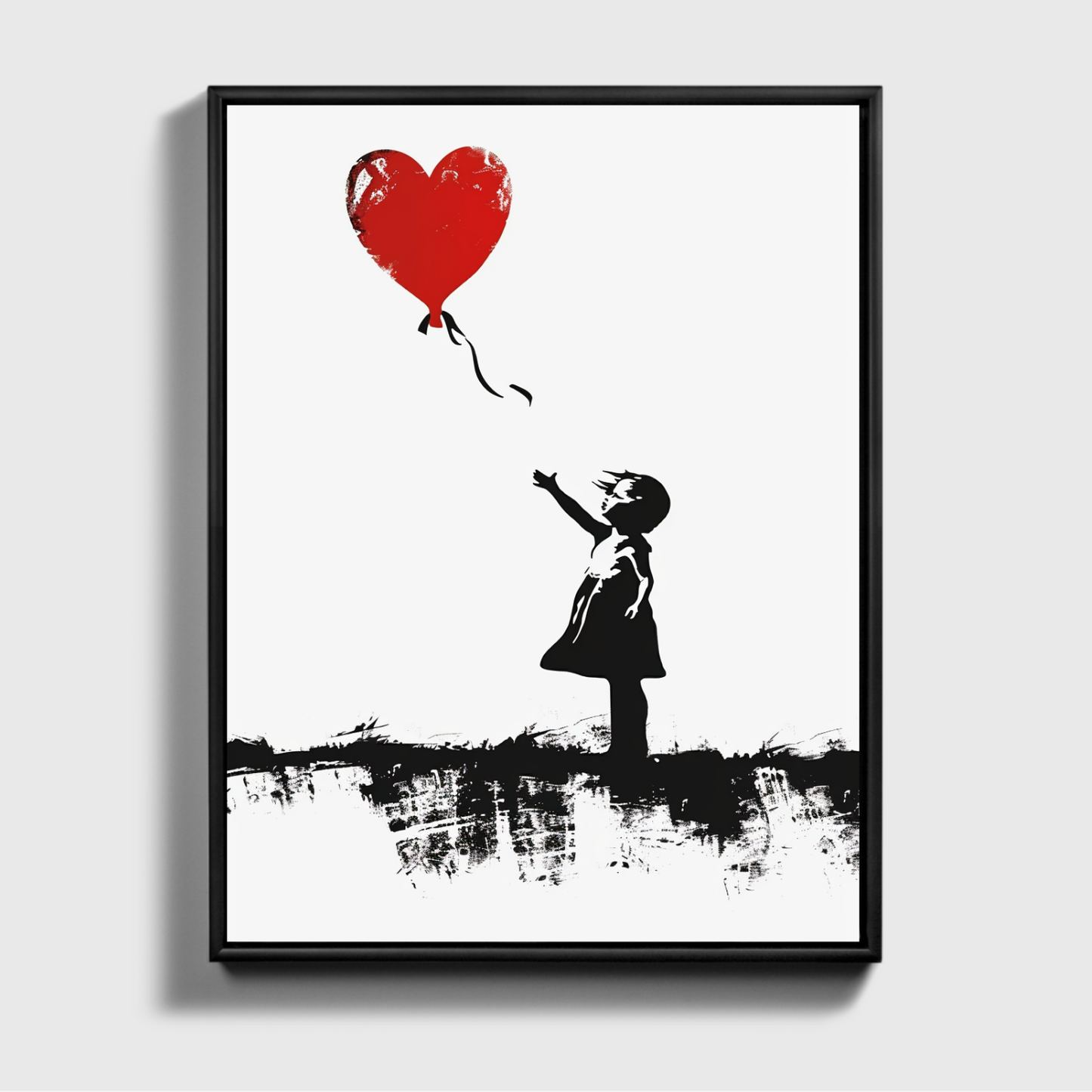 The Girl with the Love Balloon Left
