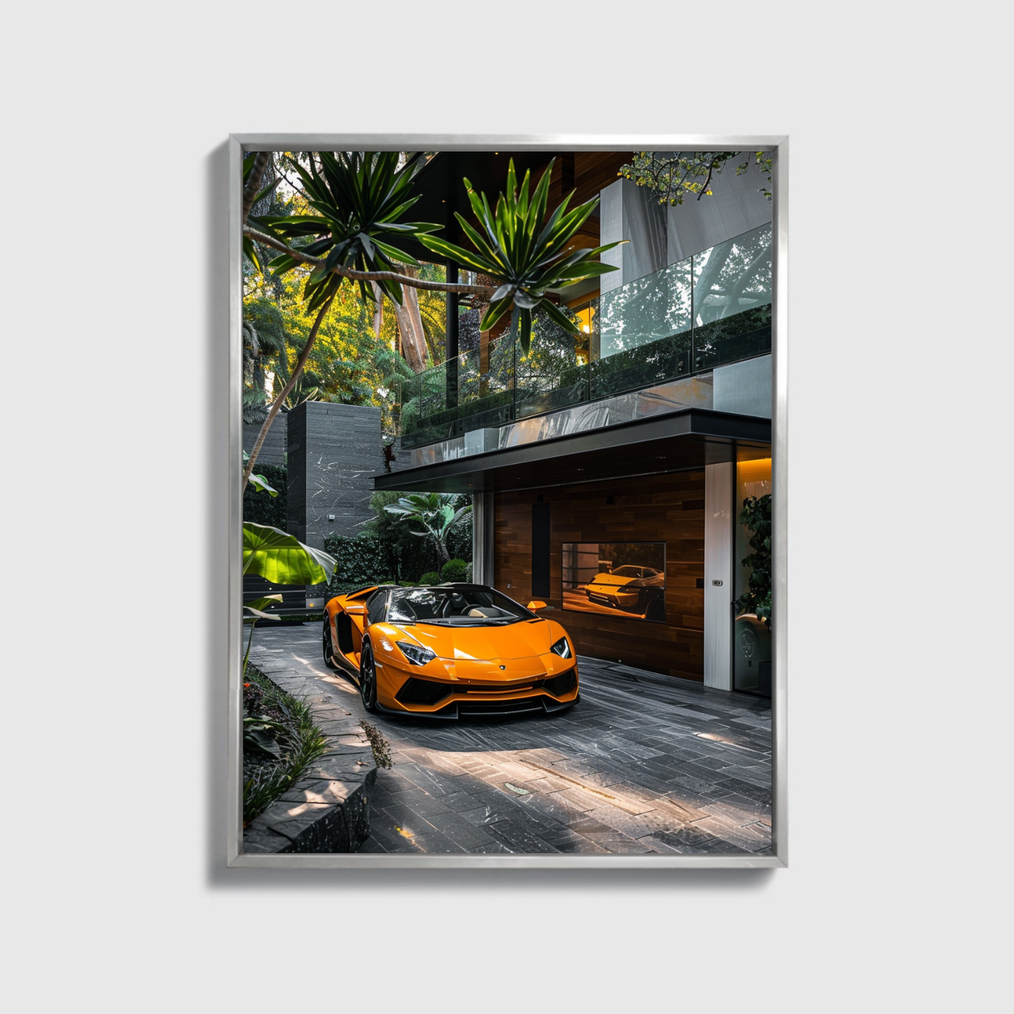 Luxury Mansion WIth Yellow Lambo