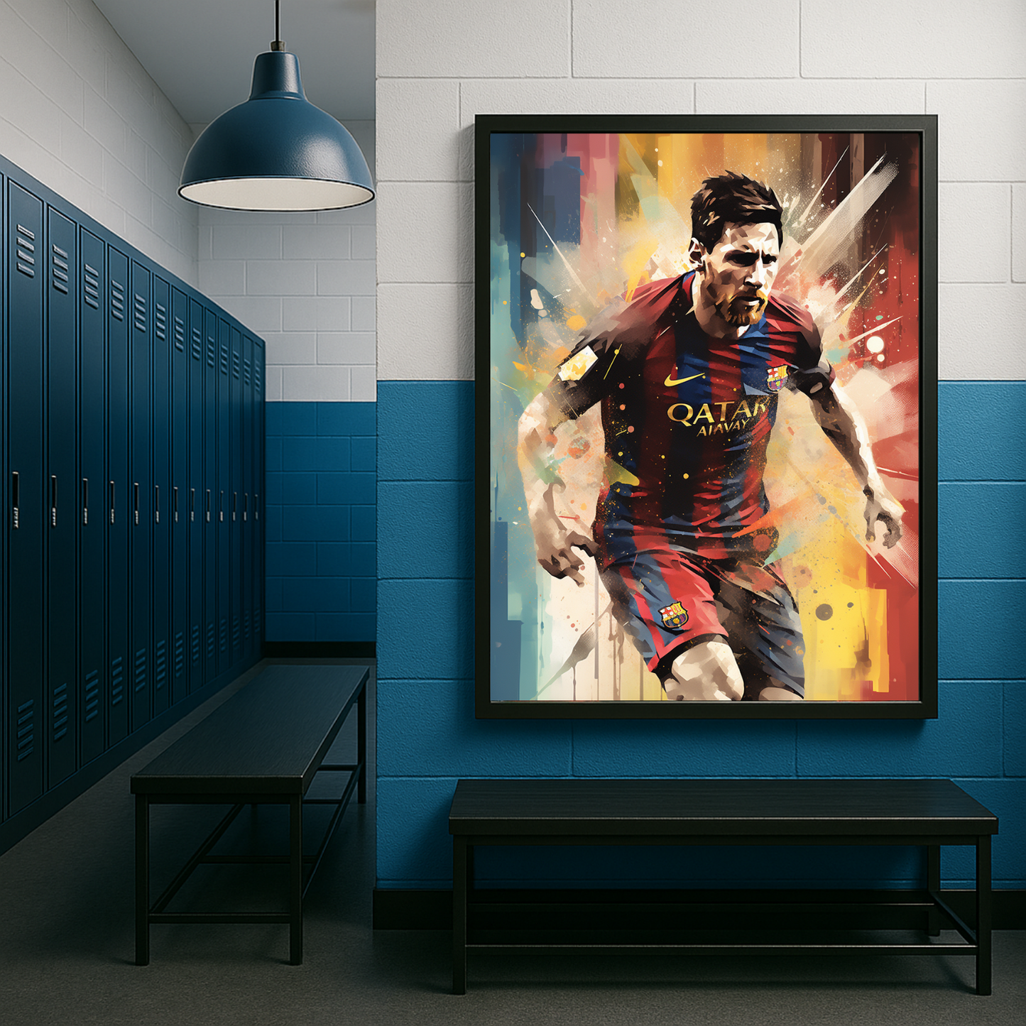 Painted Leonel Messi