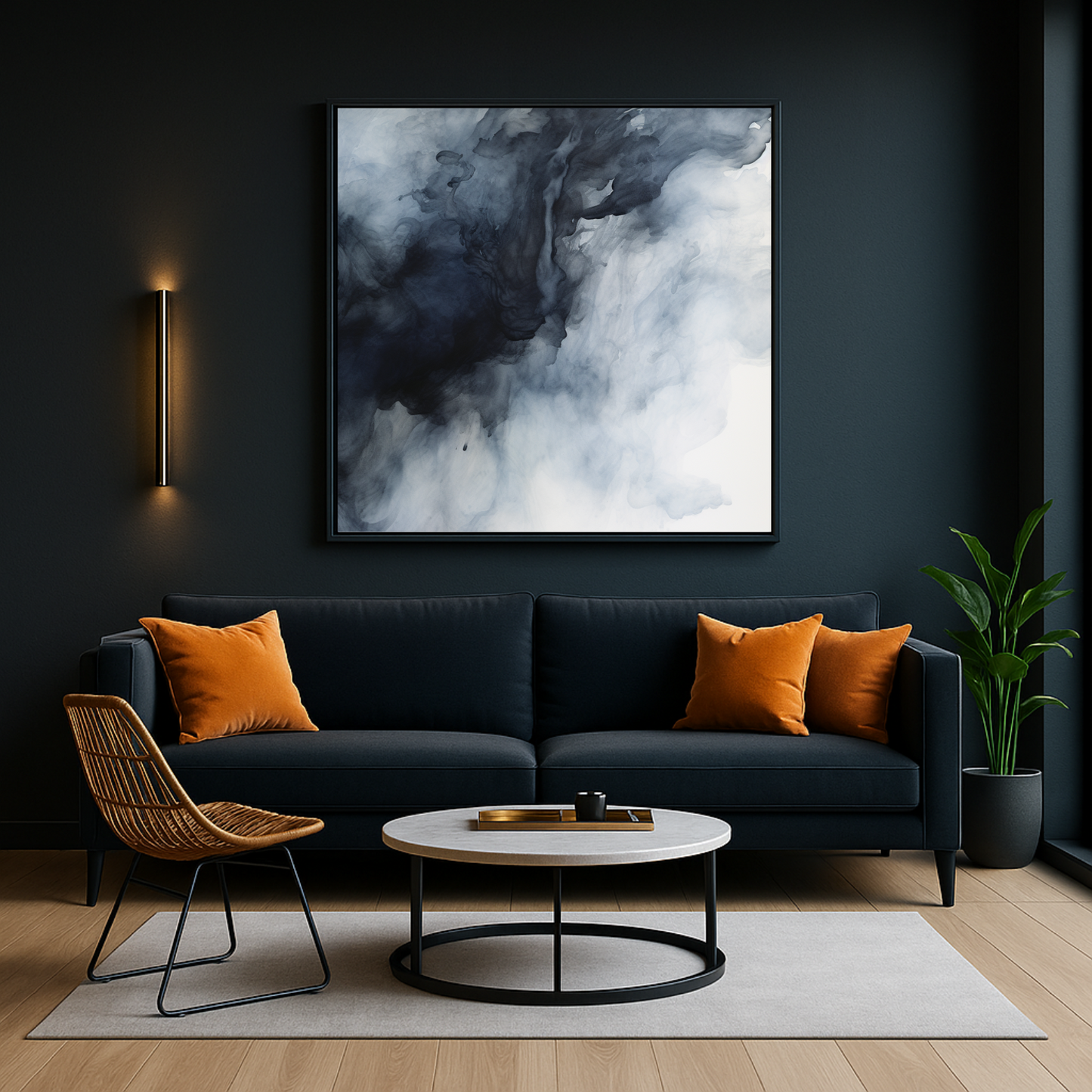 Gray And Black Painting
