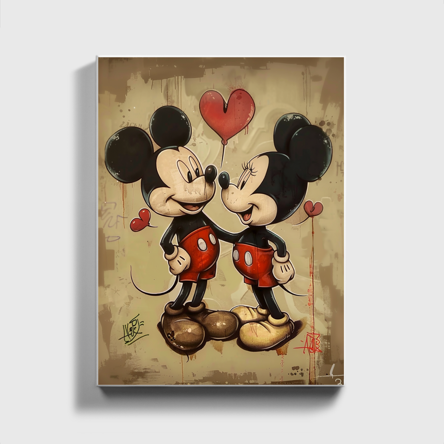 Painted mickey and Minnie Romantic