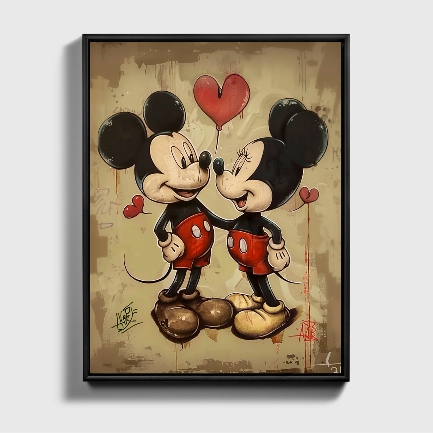 Painted mickey and Minnie Romantic