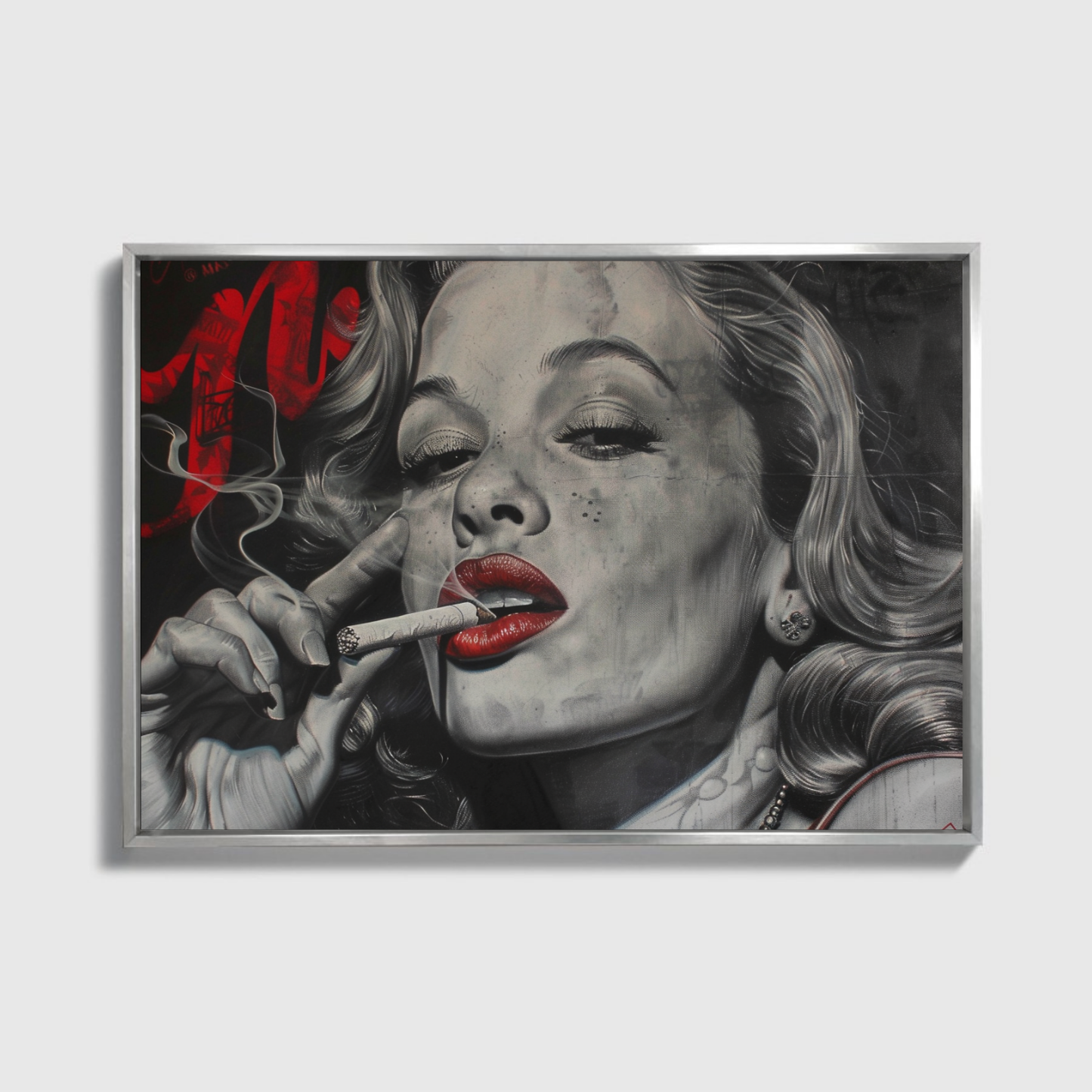 Lady Smoking a Cigare