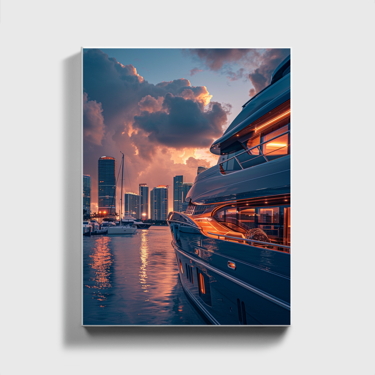 Luxurious Yacht Parked in Miami
