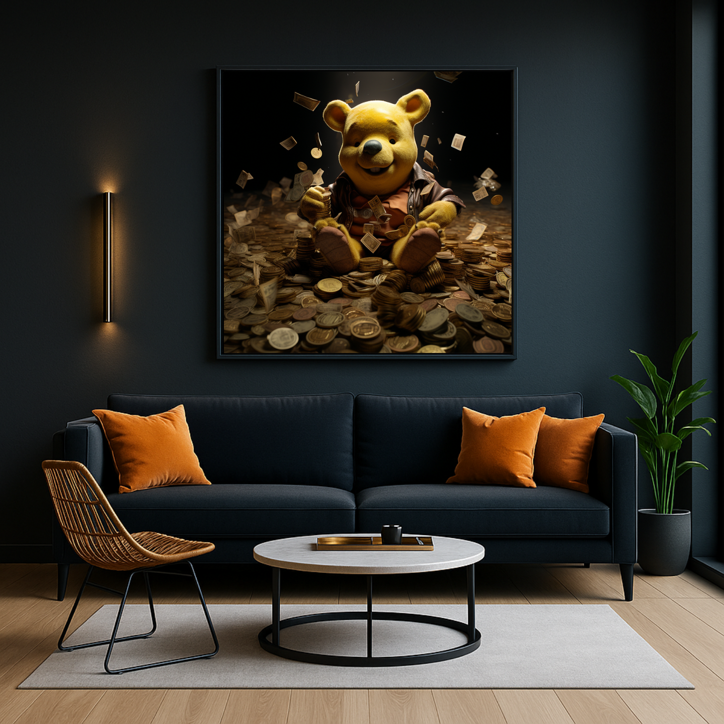 Winnie The Poo With Coins
