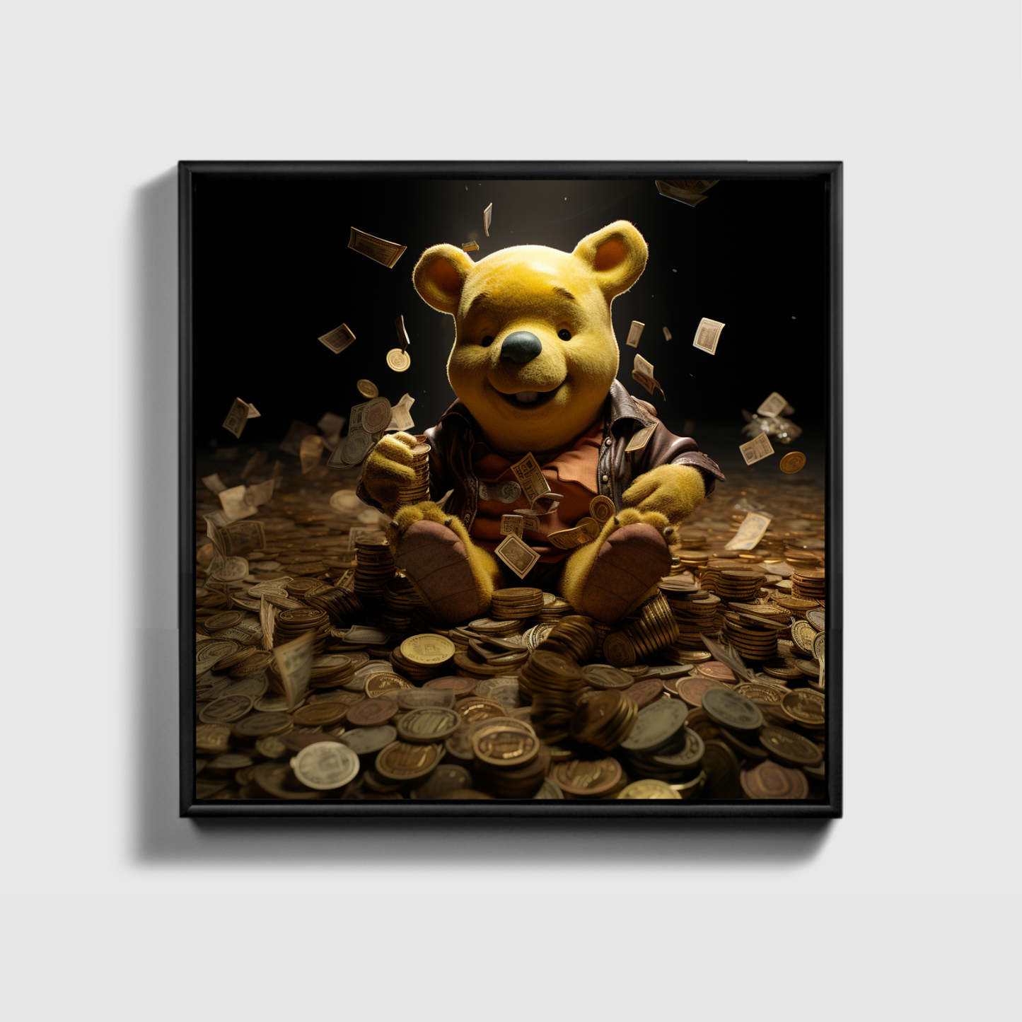 Winnie The Poo With Coins