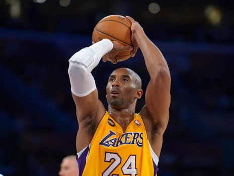 Kobe Bryan Throwing Ball