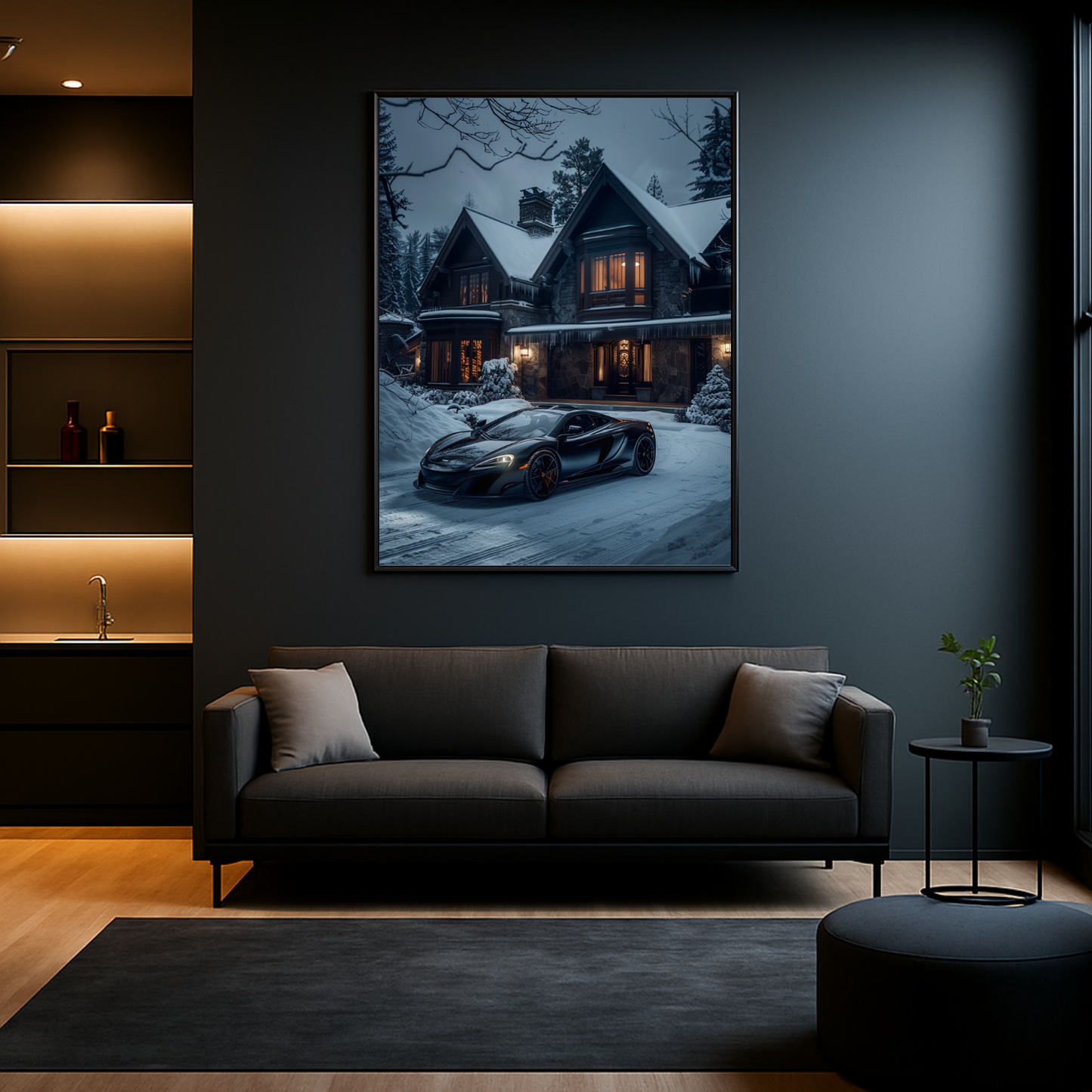 Schwarze McLaren-Front der Villa