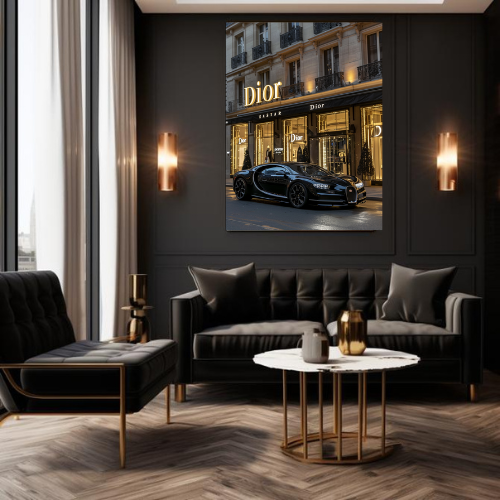 Bugatti Chiron Front of Dior Store
