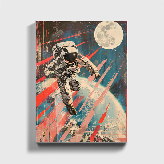 Space Man Gemalte Zeichnung