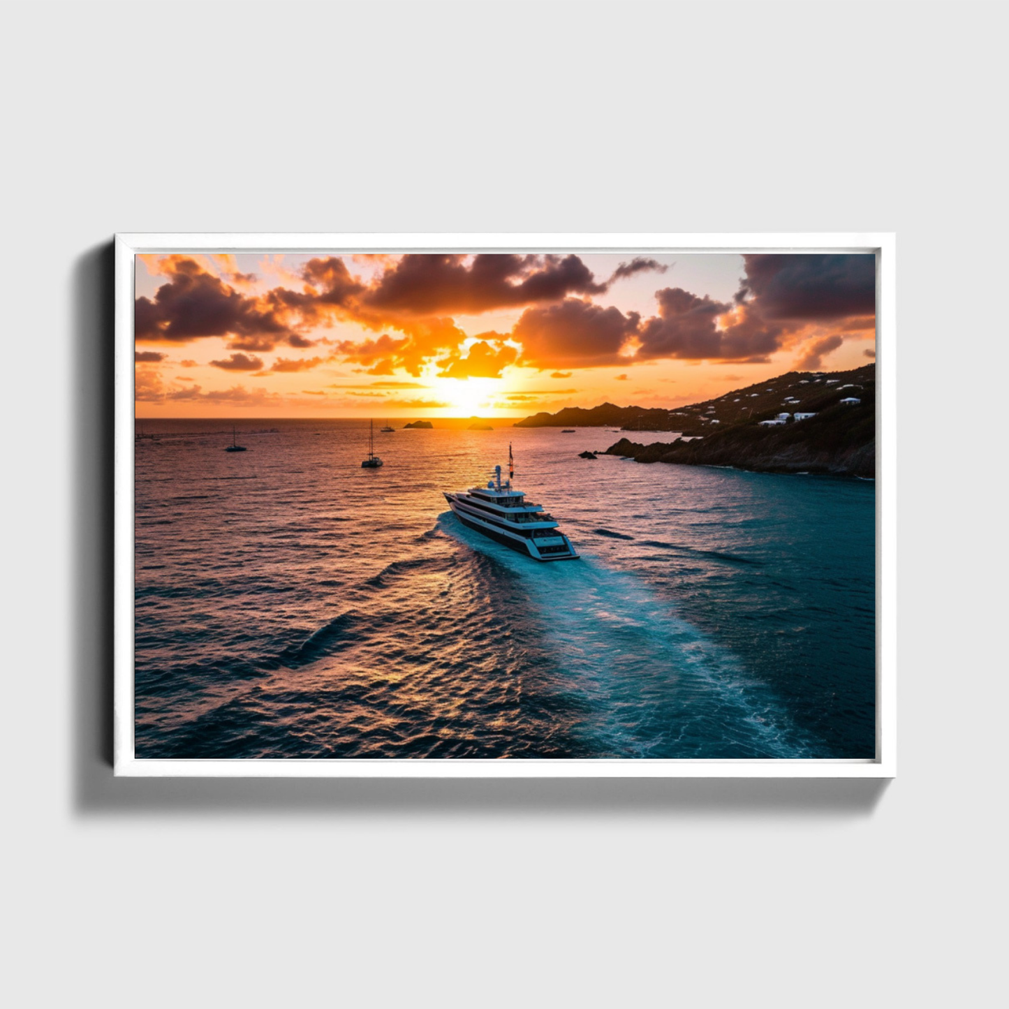 Private Yacht im Sonnenuntergang 2.0