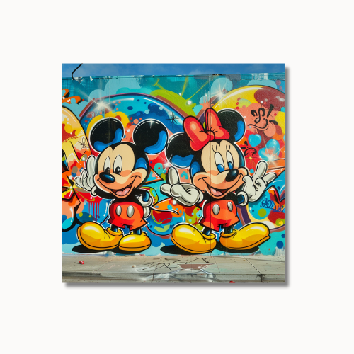 Painting of Mickey And Minnie Mouse