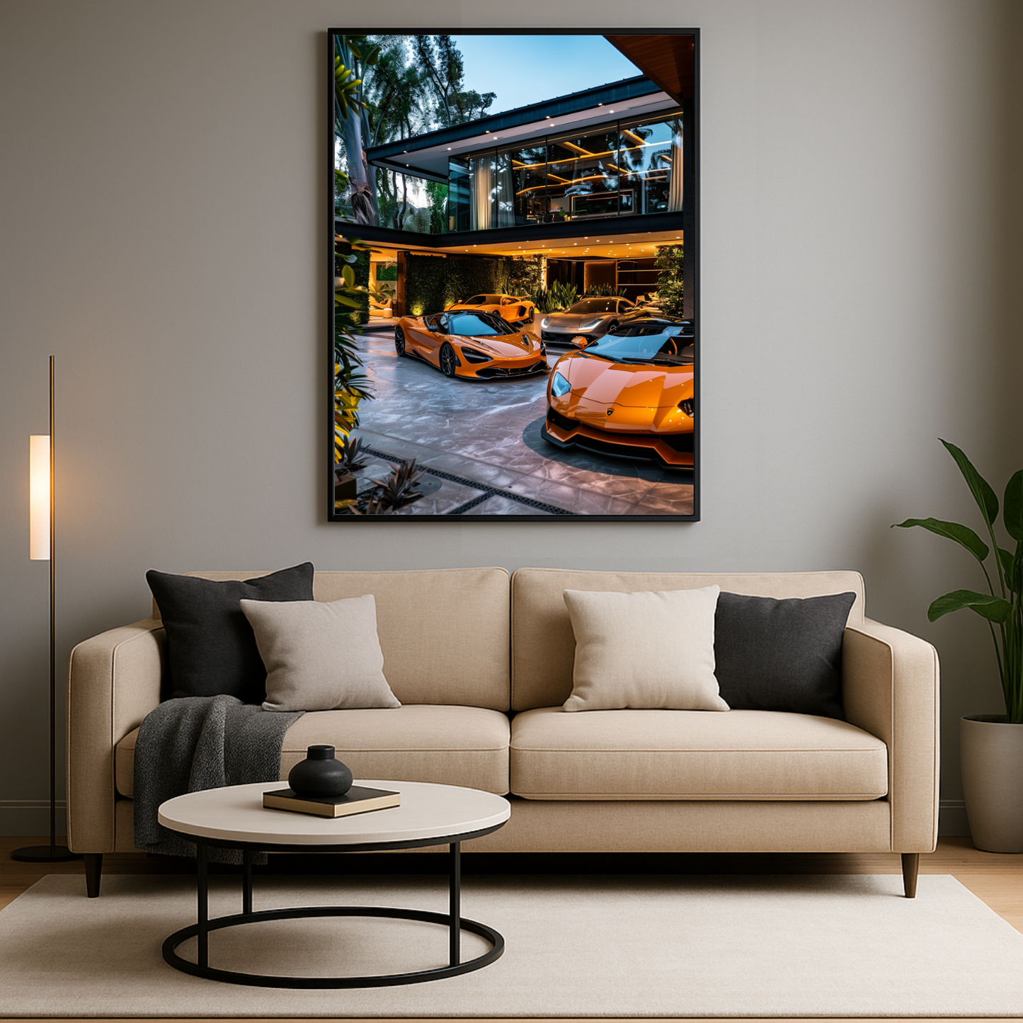 Supercars vor der Villa Beverly Hills