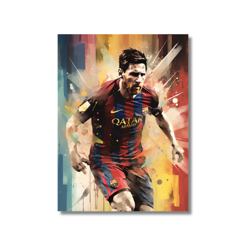 Painted Leonel Messi