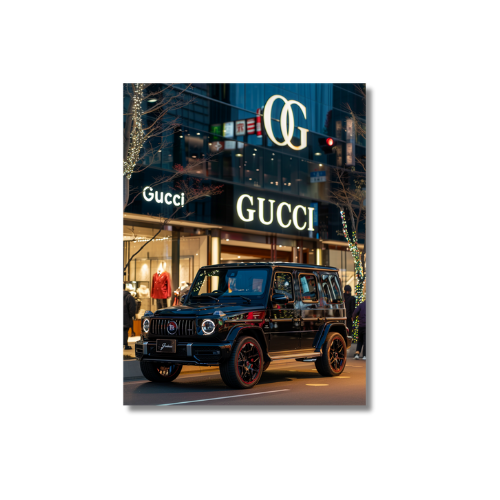 G Wagon Front of Gucci Store 2.0