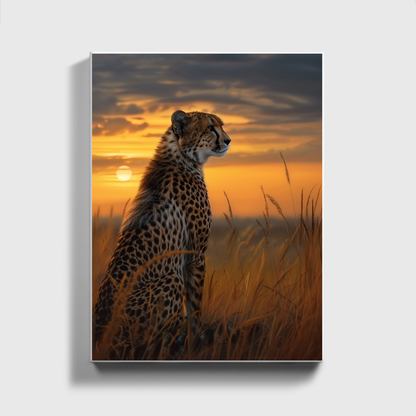 Cheetah Savannah Sunset