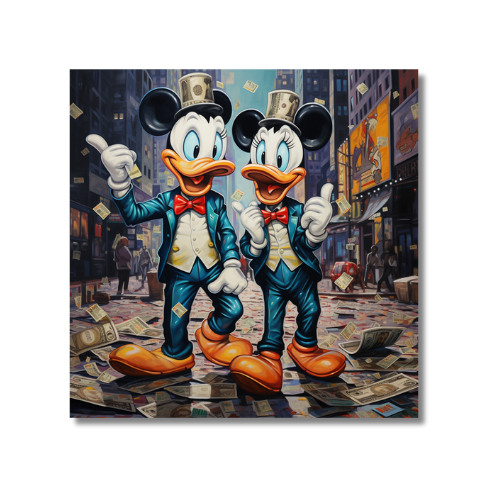 Painted Donald Duck In Mini Mouse