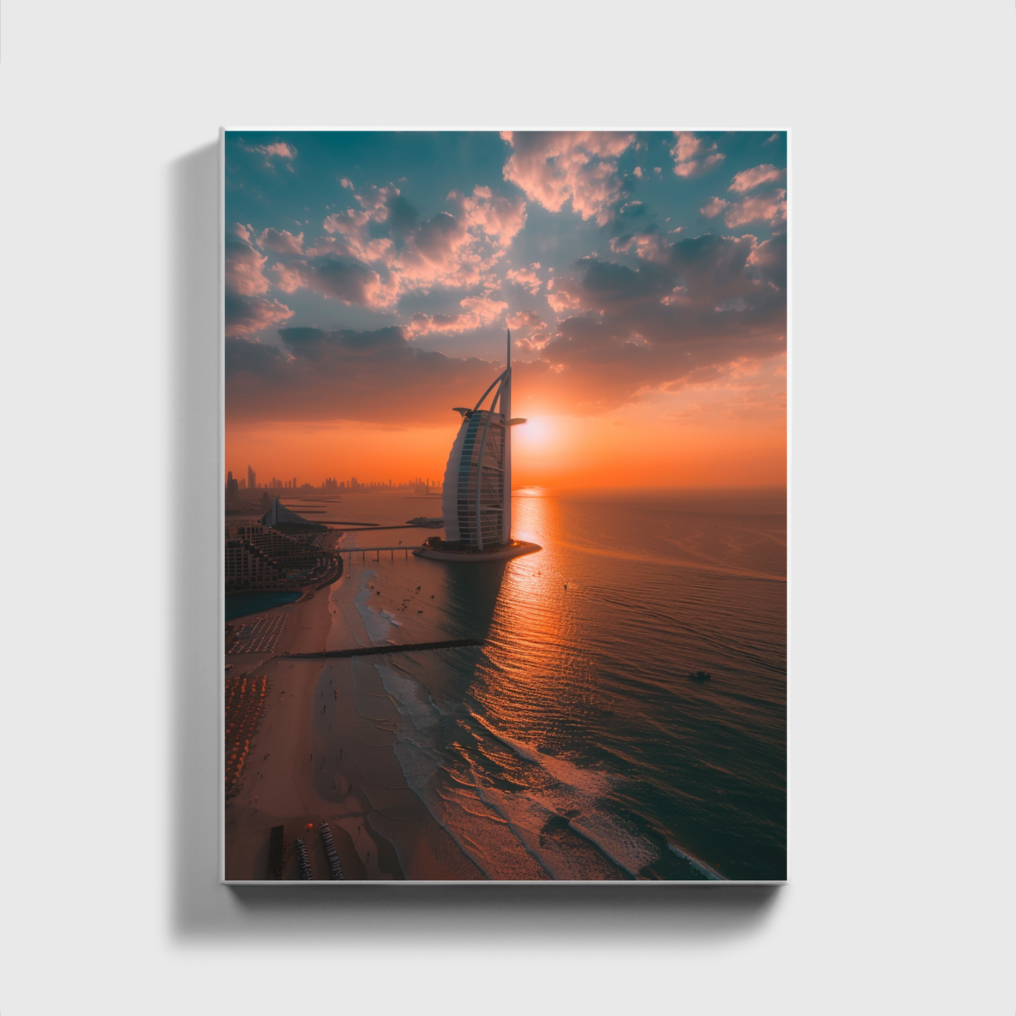 Sonnenuntergangsansicht des Burj Al Arab