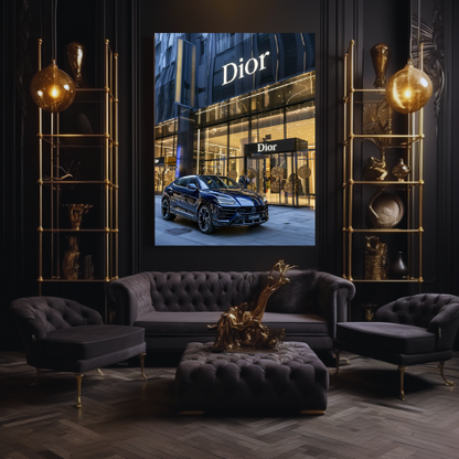 Black Lambo Urus Front of Dior Store 4.0