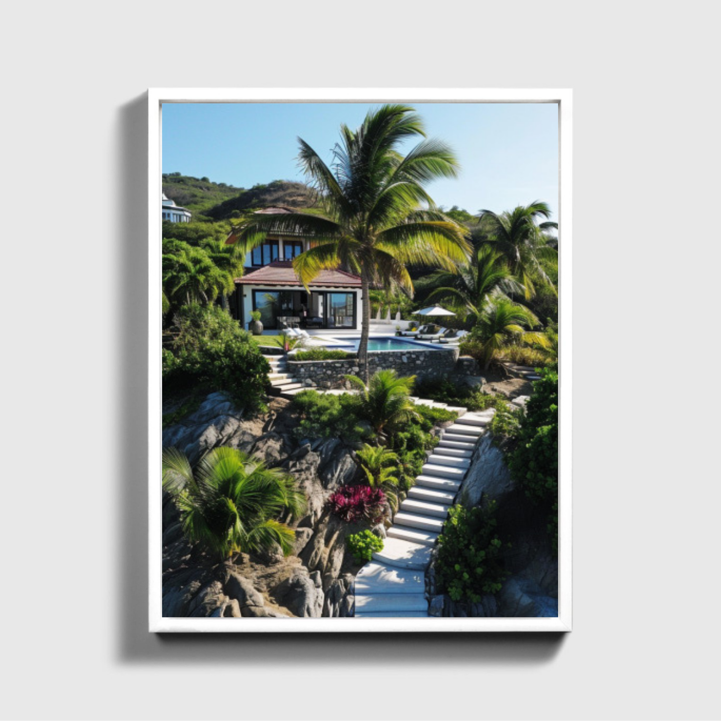 Luxusvilla mit Privatstrand