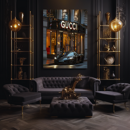 Black mclaren of Gucci Store
