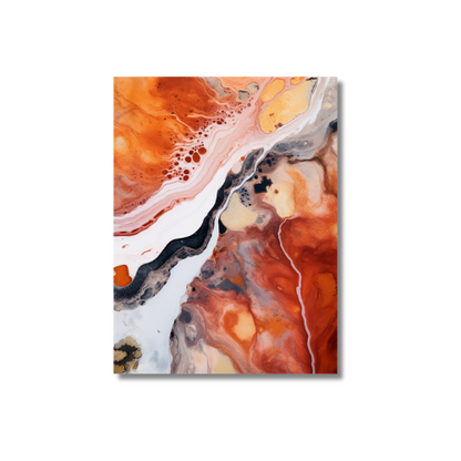 Abstract Painting Orange And Brown