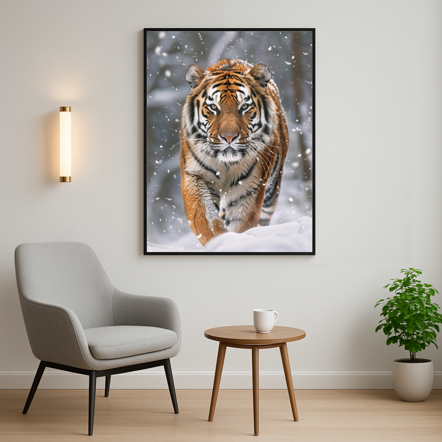 Siberian Tiger Snow Forest