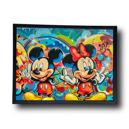 Painting of Mickey And Minnie Mouse