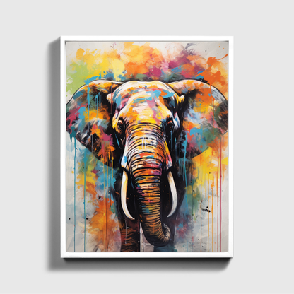 Gemälde Bunter Elefant