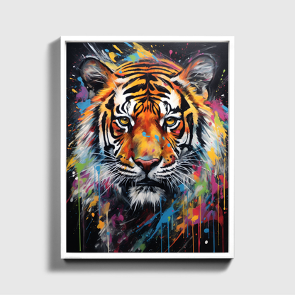 Bunter Tiger malen