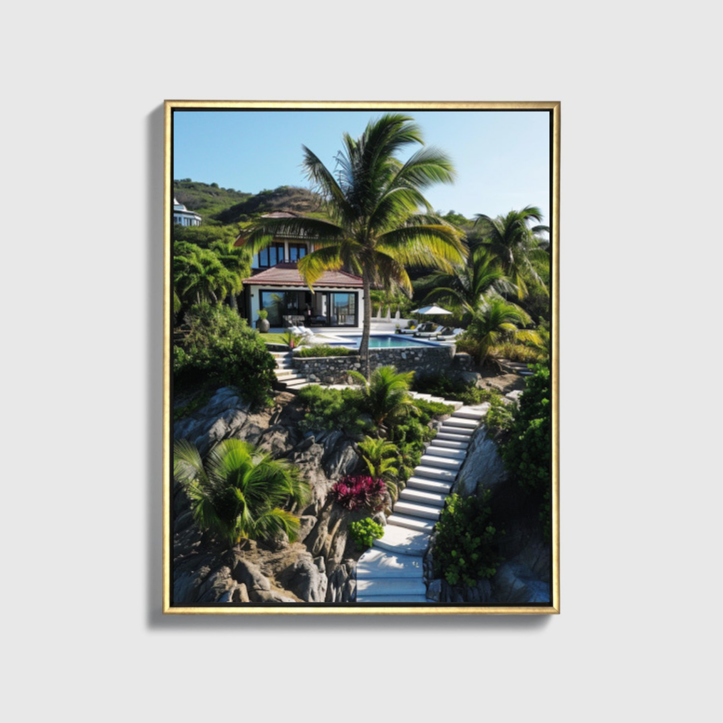Luxusvilla mit Privatstrand