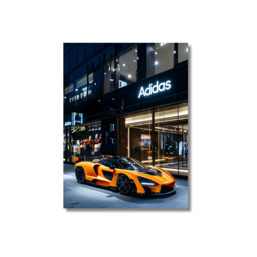 Mclaren Front of Adidas Store