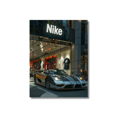 Supercar Front of Nike Store